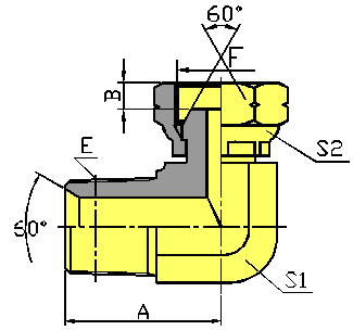 2NB9 90° 美制布锥管外螺纹/英管内螺纹